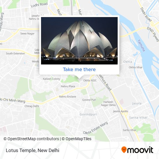 Lotus Temple map