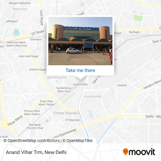 Anand Vihar Trm map