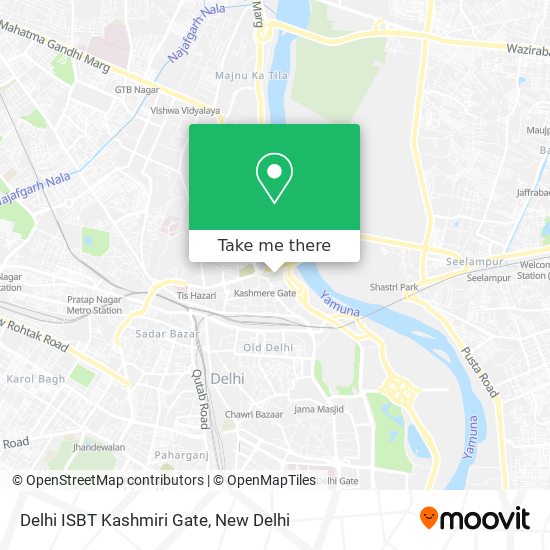 Delhi ISBT Kashmiri Gate map