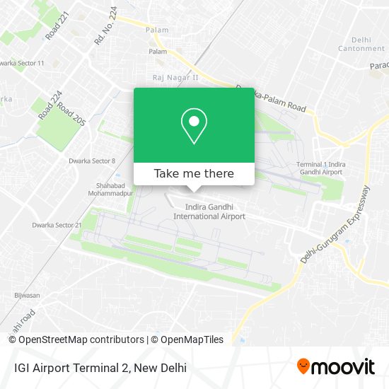 IGI Airport Terminal 2 map