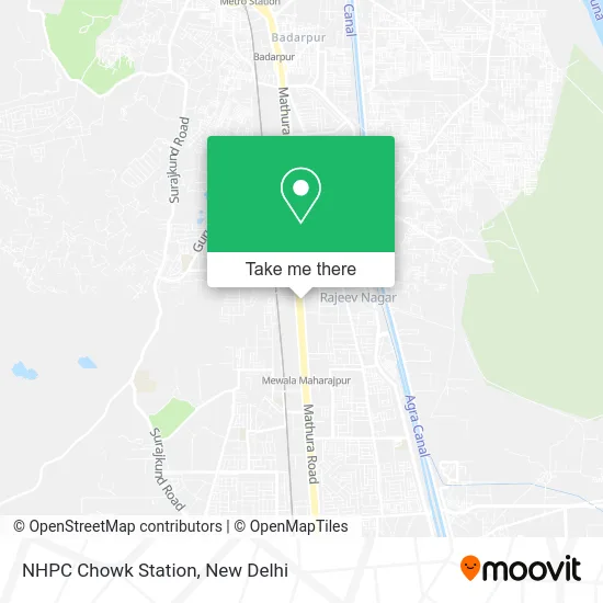 NHPC Chowk Station map