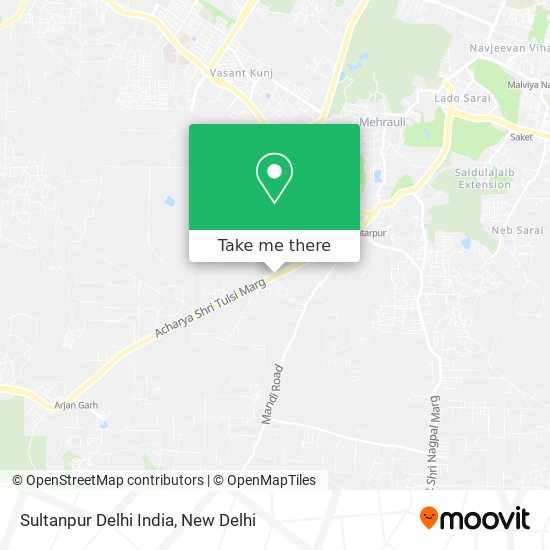 Sultanpur Delhi India map