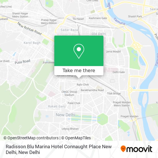 Radisson Blu Marina Hotel Connaught Place New Delhi map