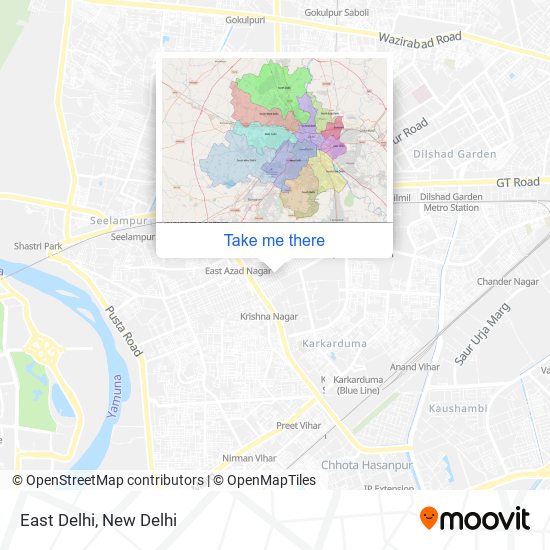 East Delhi map