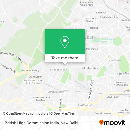 British High Commission India map