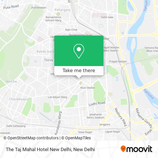 The Taj Mahal Hotel New Delhi map