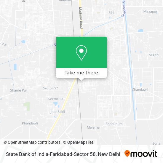State Bank of India-Faridabad-Sector 58 map