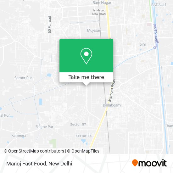 Manoj Fast Food map