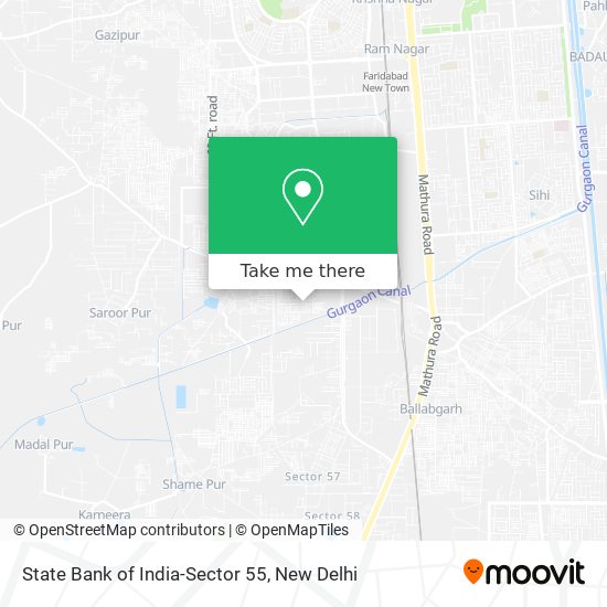 State Bank of India-Sector 55 map