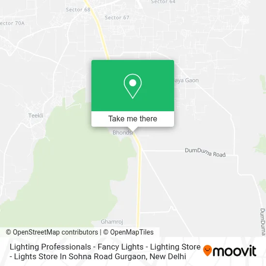 Lighting Professionals - Fancy Lights - Lighting Store - Lights Store In Sohna Road Gurgaon map
