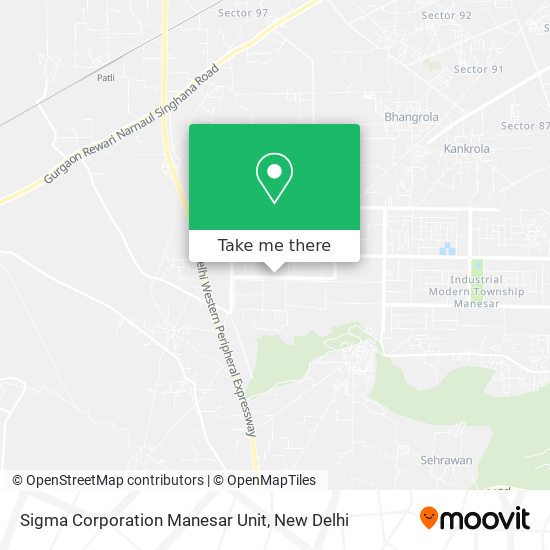 Sigma Corporation Manesar Unit map