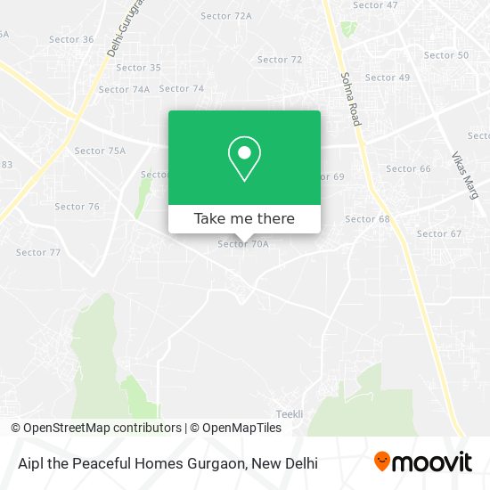Aipl the Peaceful Homes Gurgaon map