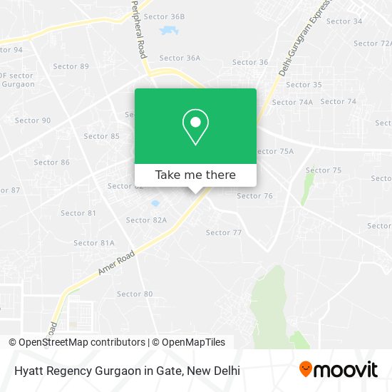 Hyatt Regency Gurgaon in Gate map