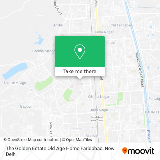 The Golden Estate Old Age Home Faridabad map