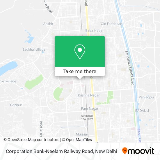 Corporation Bank-Neelam Railway Road map