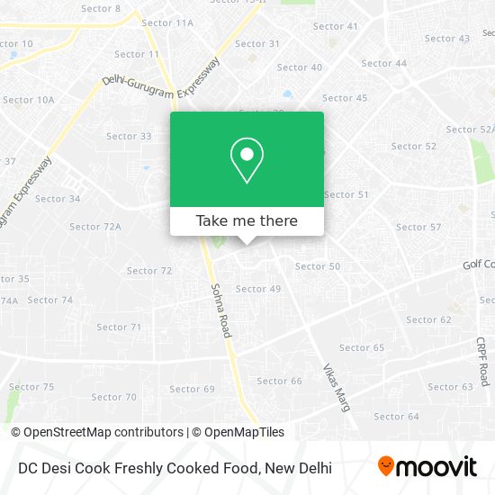 DC Desi Cook Freshly Cooked Food map