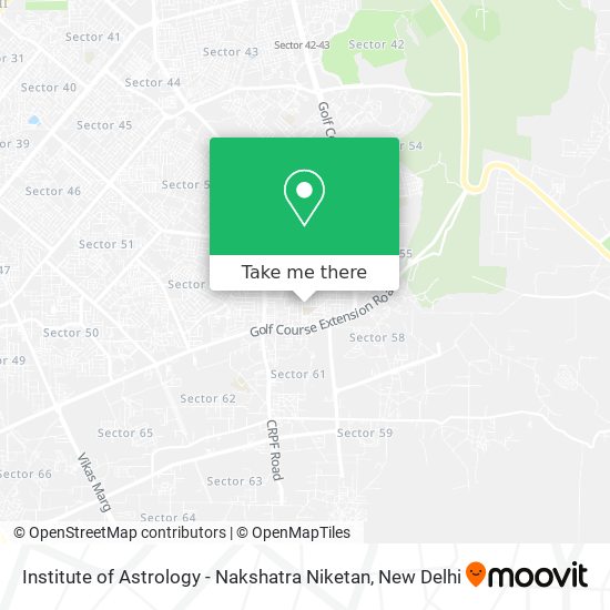 Institute of Astrology - Nakshatra Niketan map