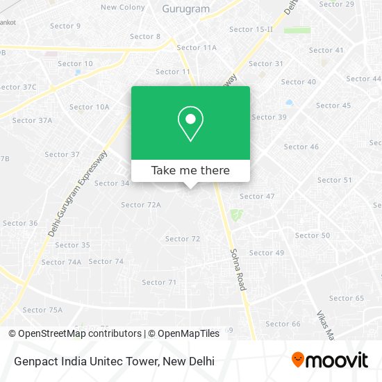 Genpact India Unitec Tower map