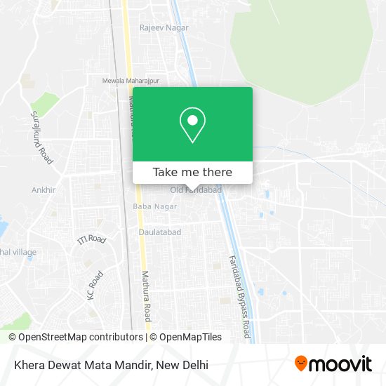 Khera Dewat Mata Mandir map