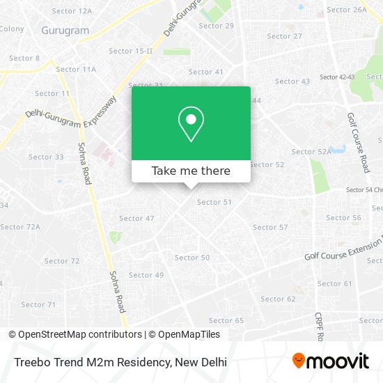 Treebo Trend M2m Residency map