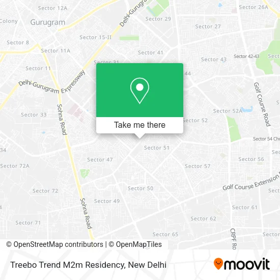 Treebo Trend M2m Residency map