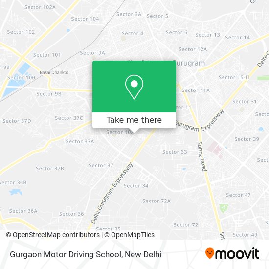 Gurgaon Motor Driving School map