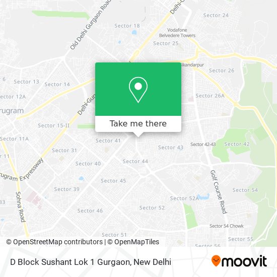 D Block Sushant Lok 1 Gurgaon map
