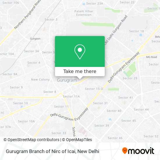 Gurugram Branch of Nirc of Icai map