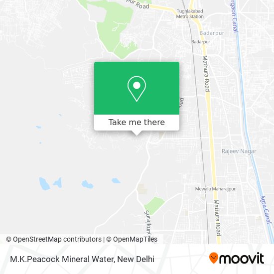 M.K.Peacock Mineral Water map