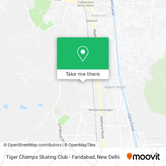 Tiger Champs Skating Club - Faridabad map