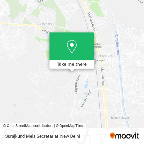 Surajkund Mela Secretariat map