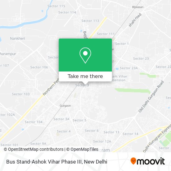 Bus Stand-Ashok Vihar Phase III map