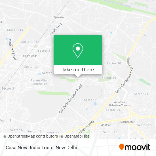 Casa Nova India Tours map