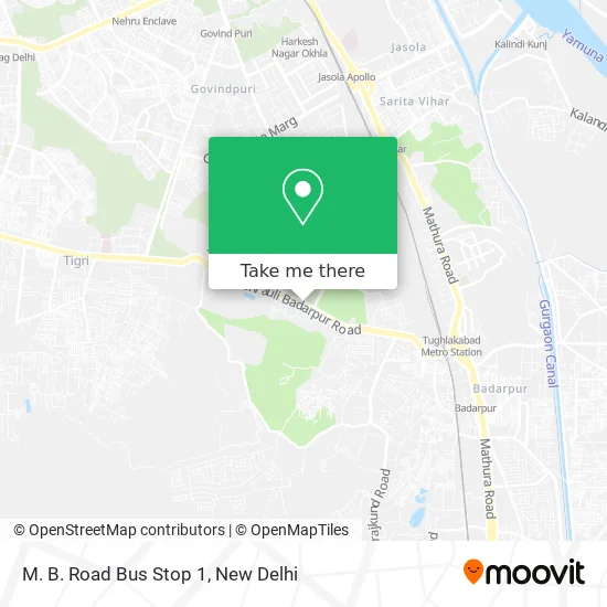 M. B. Road Bus Stop 1 map