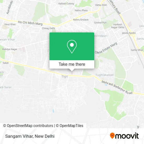 Sangam Vihar map