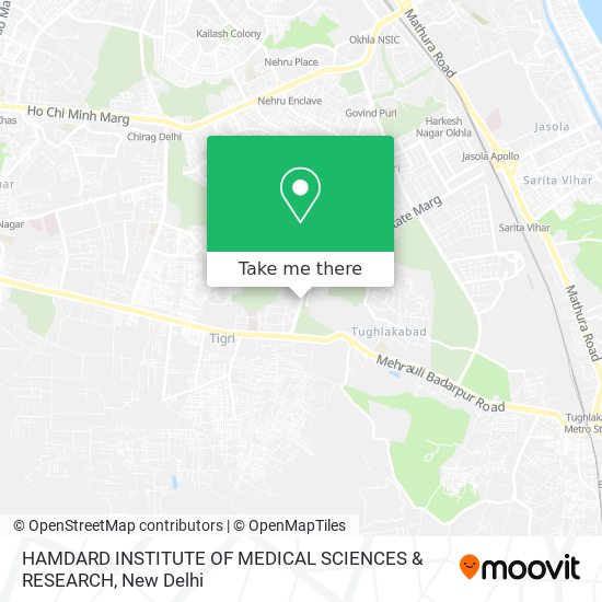 HAMDARD INSTITUTE OF MEDICAL SCIENCES & RESEARCH map