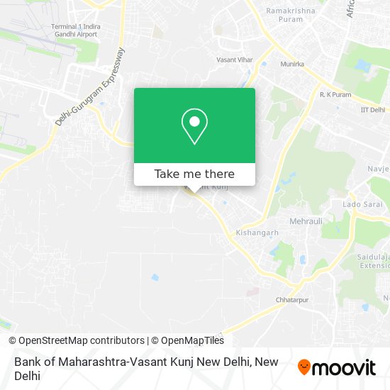 Bank of Maharashtra-Vasant Kunj New Delhi map