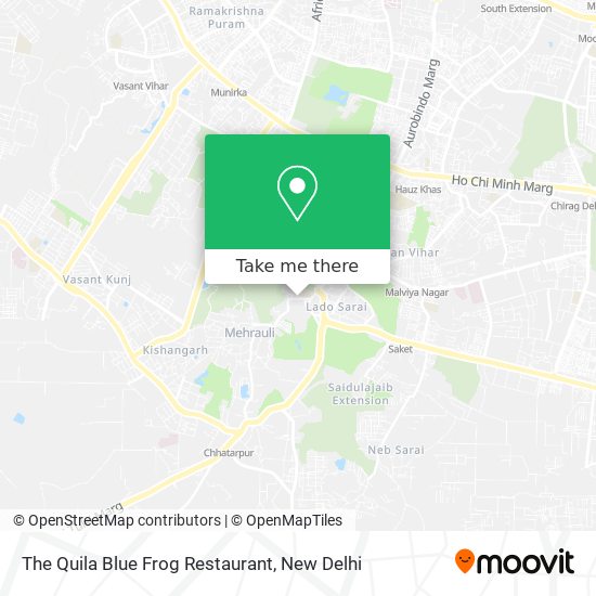 The Quila Blue Frog Restaurant map