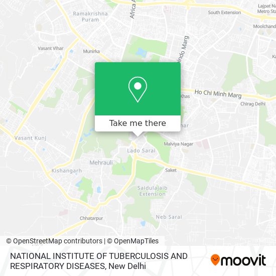 NATIONAL INSTITUTE OF TUBERCULOSIS AND RESPIRATORY DISEASES map