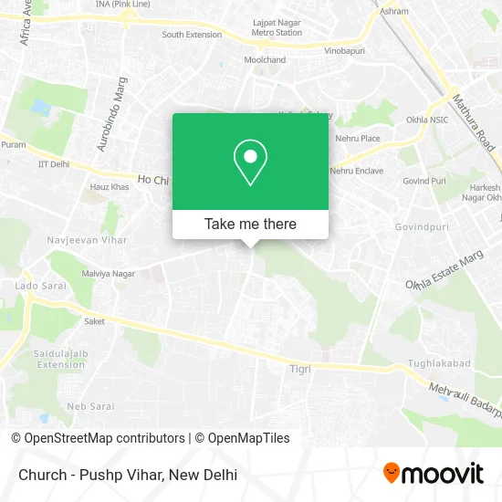 Church - Pushp Vihar map