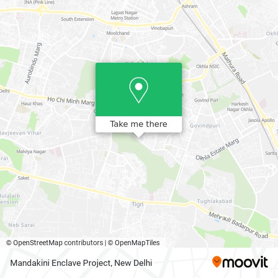 Mandakini Enclave Project map