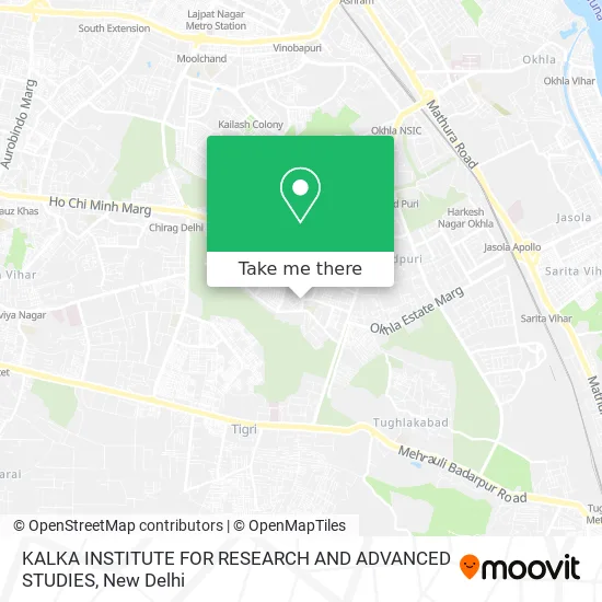 KALKA INSTITUTE FOR RESEARCH AND ADVANCED STUDIES map