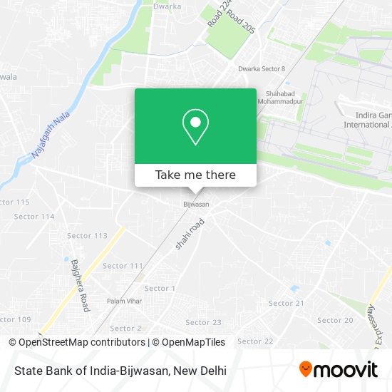 State Bank of India-Bijwasan map