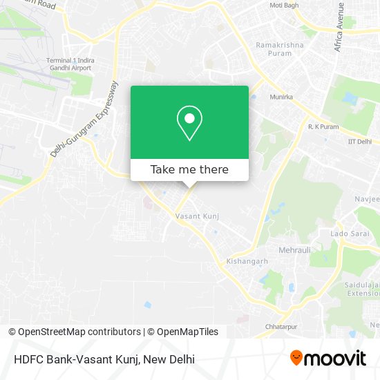 HDFC Bank-Vasant Kunj map