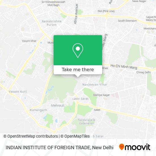 INDIAN INSTITUTE OF FOREIGN TRADE map