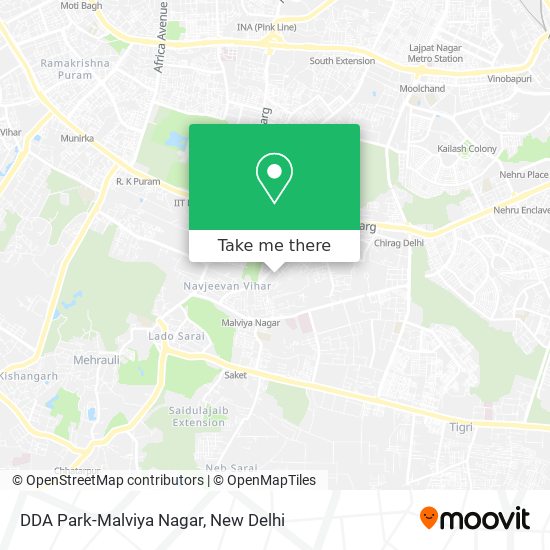 DDA Park-Malviya Nagar map