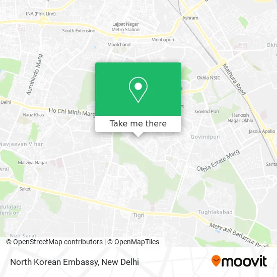 North Korean Embassy map