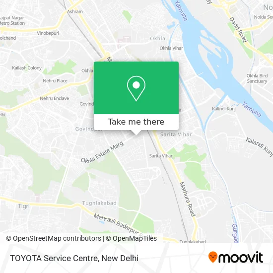 TOYOTA Service Centre map