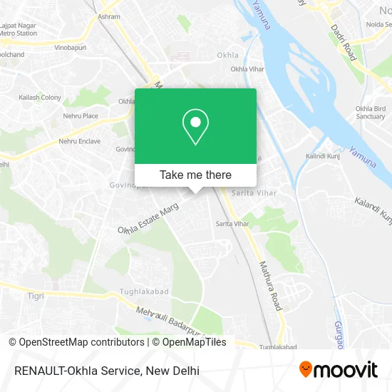 RENAULT-Okhla Service map