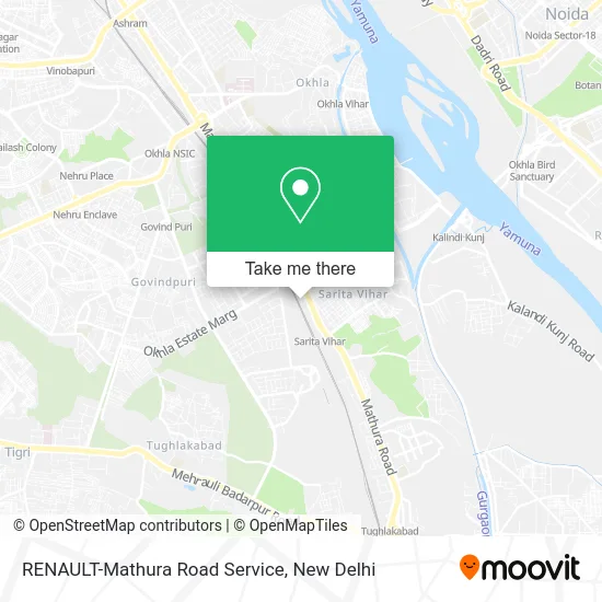 RENAULT-Mathura Road Service map